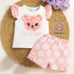 White Hello  Baby Set
