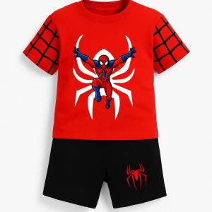 Red Spiderman Baby Set