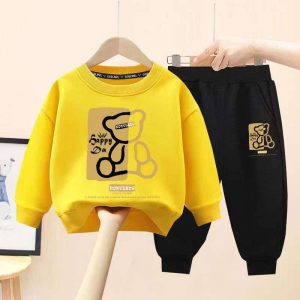 Yellow Sweet Shirt And Pant Set