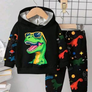 Navy Dragon Hoodies Set